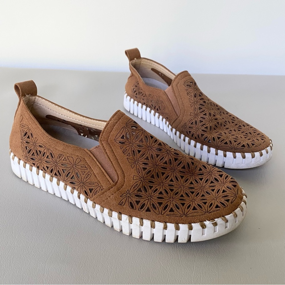 Size 36 ILSE JACOBSEN Brown Slip-On Women's Shoes
